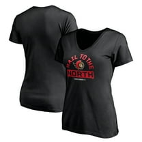 Women's Black Ottawa Senators Hail to the North V-Neck T-Shirt