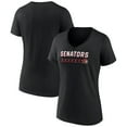 thumbnail image 1 of Women's Black Ottawa Senators Primary Play V-Neck T-Shirt, 1 of 4