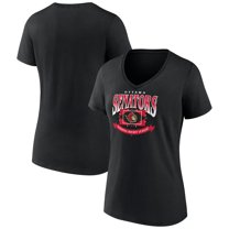 Women's Black Ottawa Senators Slapshot V-Neck T-Shirt
