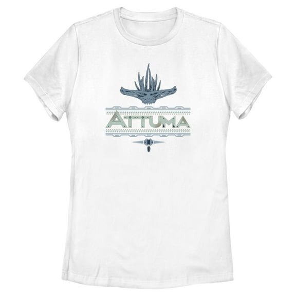 Women's Black Panther: Wakanda Forever Attuma Logo Graphic Tee White Small