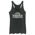 thumbnail image 1 of Women's Black Panther: Wakanda Forever Black and White Movie Logo  Racerback Tank Top, 1 of 4