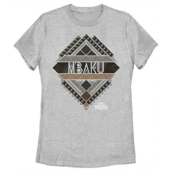 Women's Black Panther: Wakanda Forever M'Baku Ornate Logo Graphic Tee Athletic Heather Medium