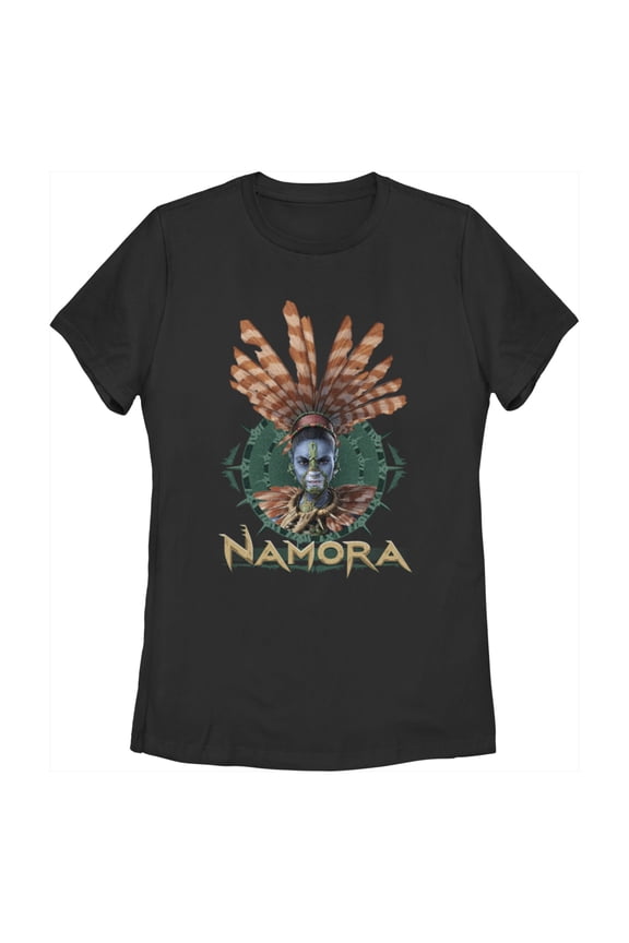 Women's Black Panther: Wakanda Forever Namora Portrait Graphic Tee Black 2X Large