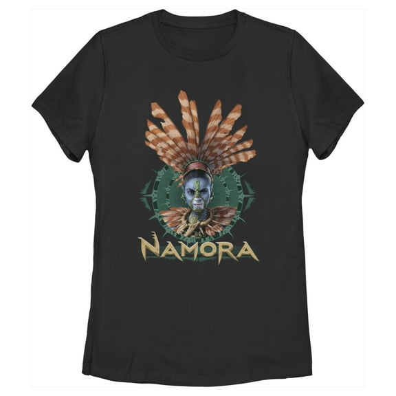 Women's Black Panther: Wakanda Forever Namora Portrait  Graphic Tee Black Small