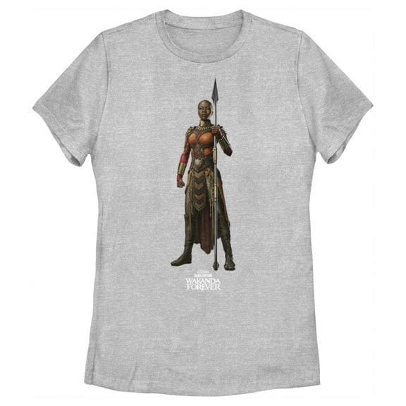 Women's Black Panther: Wakanda Forever Okoye Standing Tall Graphic Tee Athletic Heather Large