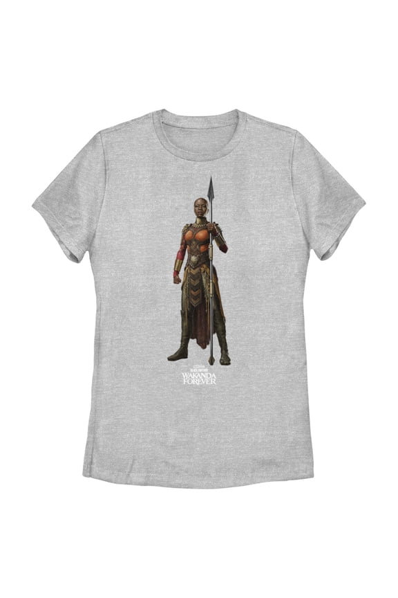 Women's Black Panther: Wakanda Forever Okoye Standing Tall  Graphic Tee Athletic Heather X Large