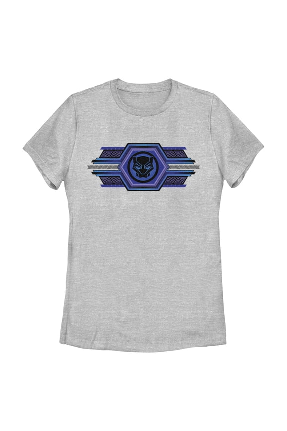 Women's Black Panther: Wakanda Forever Ornate Logo Graphic Tee Athletic Heather Medium