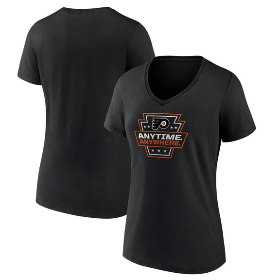 Women's Black Philadelphia Flyers Proclamation V-Neck T-Shirt