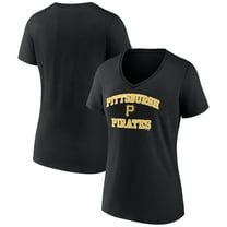 Women's Black Pittsburgh Pirates Heart and Soul V-Neck T-Shirt