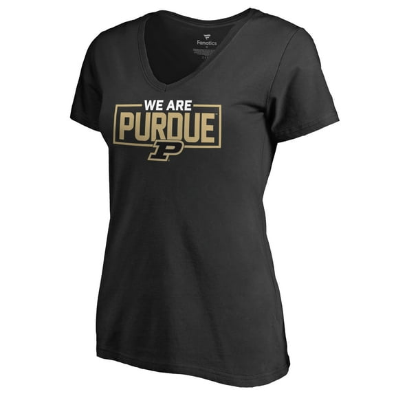 Women's Black Purdue Boilermakers We Are Icon V-Neck T-Shirt