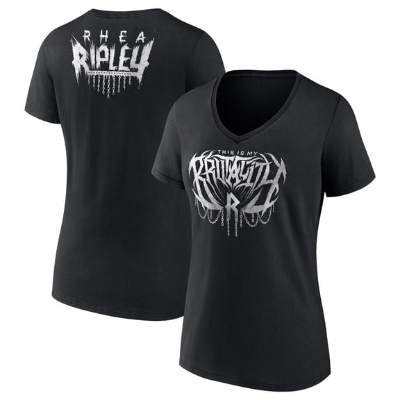 Women's Black Rhea Ripley This Is My Brutality V-Neck T-Shirt