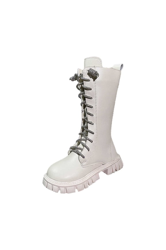 Women's Black Rhinestone Embellished Knee-High Boots - Winter Booties with Sparkling Detail for a Stylish Look