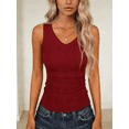 thumbnail image 1 of Women's Black Ribbed Knit Tank Top - High Neck Sleeveless Slim Fit Basic Layering Top, 1 of 1