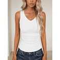 thumbnail image 1 of Women's Black Ribbed Knit Tank Top - High Neck Sleeveless Slim Fit Basic Layering Top, 1 of 1