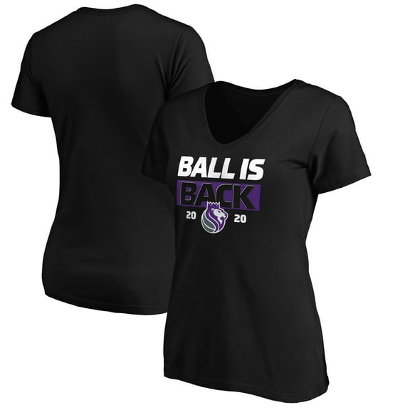 Women's Black Sacramento Kings Ball Is Back V-Neck T-Shirt