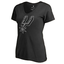 Women's Black San Antonio Spurs Primary Logo V-Neck T-Shirt