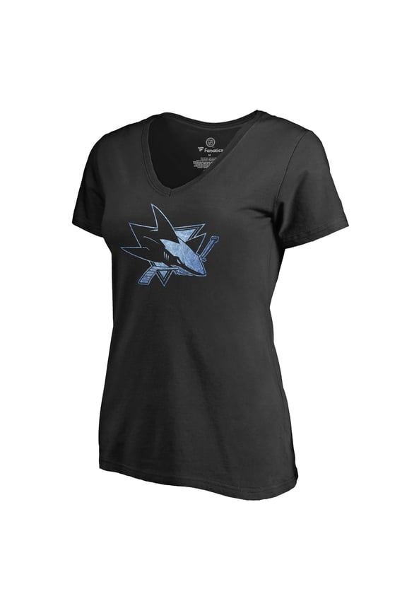 Women's Black San Jose Sharks Pond Hockey T-Shirt