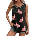 thumbnail image 1 of Women's Black Sequin Cheetah Round Neck Tank Top - [ZhiHiMeRi] | (US 12-14)L, 1 of 8