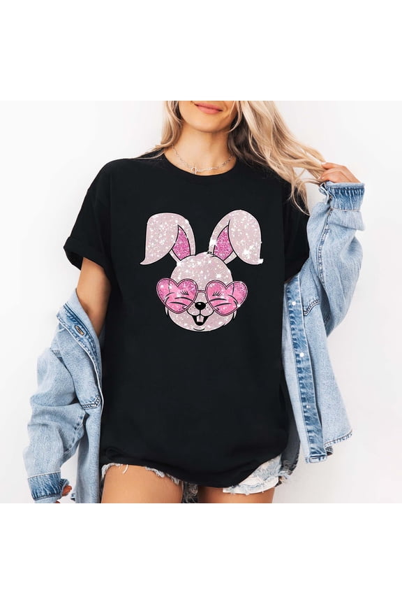 Women's Graphic T-Shirt, Retro DJ Cat Print, Black Short Sleeve Casual Stylish Top