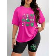thumbnail image 1 of Women's Plus Size St. Patrick's Day Nurse & Shamrock Graphic Short Sleeve T-Shirt & Biker Shorts 2-Piece Set, 1 of 6