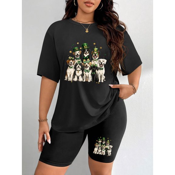 Women's Black Short Sleeve Crew Neck Casual T-Shirt - Gold "Happy New Year" Fireworks & Champagne Graphic Top