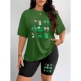 thumbnail image 1 of Women's Plus Size St. Patrick's Day Nurse & Shamrock Graphic Short Sleeve T-Shirt & Biker Shorts 2-Piece Set, 1 of 6