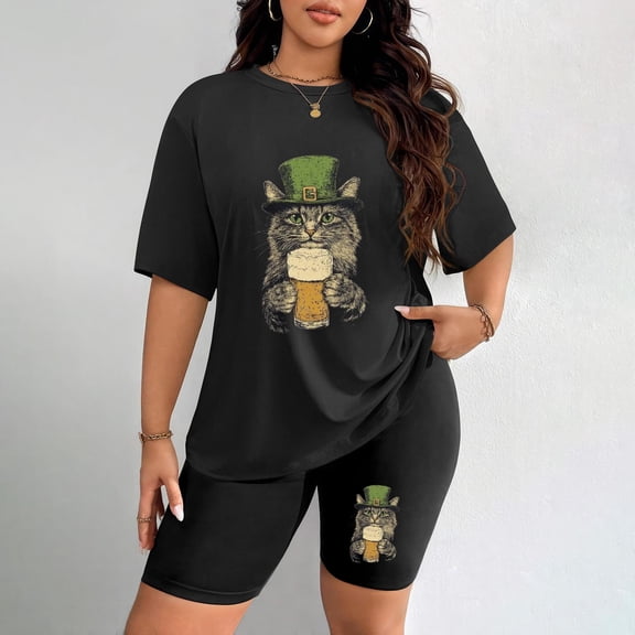 Women's Black Short Sleeve Crew Neck Happy New Year Party Disco Ball Graphic T-Shirt