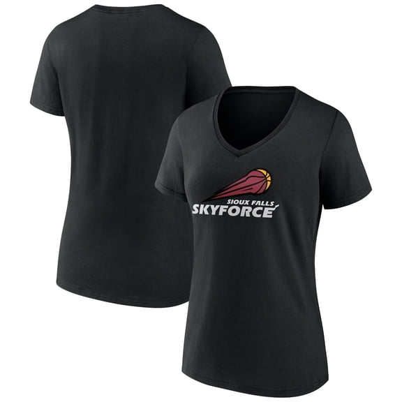 Women's Black Sioux Falls Skyforce Logo V-Neck T-Shirt