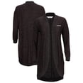 thumbnail image 1 of Women's Black Stanford Cardinal Oversized Cuddle Tri-Blend Cardigan, 1 of 3