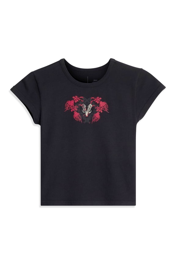 Women's Black Stephanie Vaquer Civil Regime Red Reign T-Shirt