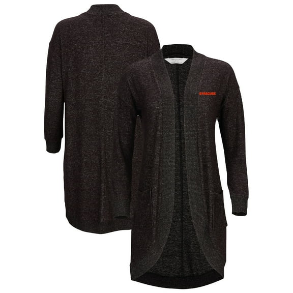 Women's Black Syracuse Orange Oversized Cuddle Tri-Blend Cardigan