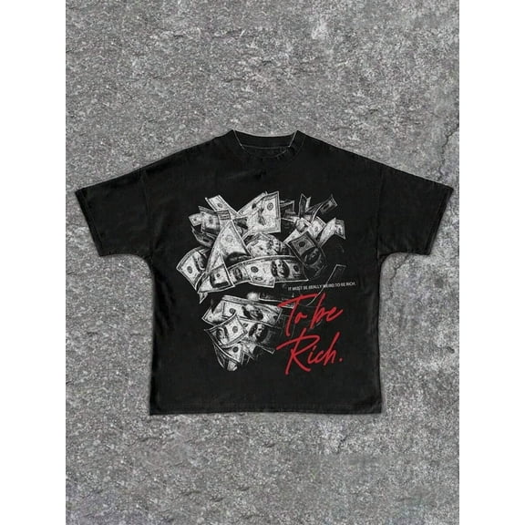 Women's Black T-Shirt Heat Transfer Technology Plus Size 100% Cotton Printed Crew Neck Design Loose Fit Casual Style Daily Comfort T-Shirt Machine Washable Suitable For All Seasons Printed With Text A