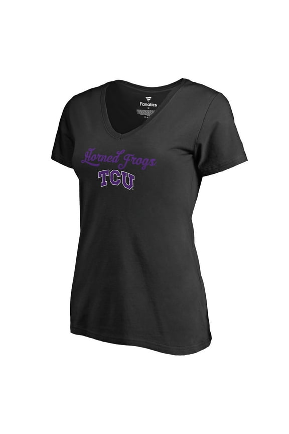 Women's Black TCU Horned Frogs Freehand T-Shirt