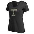 thumbnail image 1 of Women's Black Tennessee Volunteers Cloak V-Neck T-Shirt, 1 of 3
