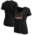 thumbnail image 1 of Women's Black Texas Longhorns Sport Script V-Neck T-Shirt, 1 of 3
