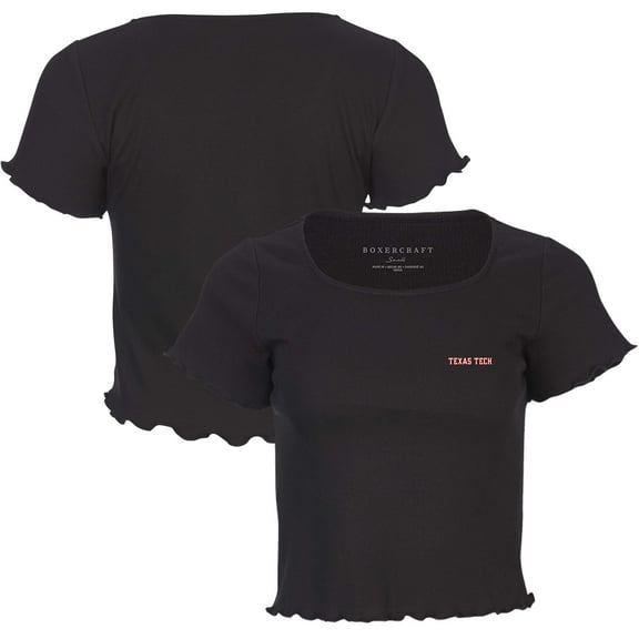 Women's Black Texas Tech Red Raiders Baby Top T-Shirt