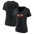thumbnail image 1 of Women's Black Texas Tech Red Raiders Centennial V-Neck T-Shirt, 1 of 3