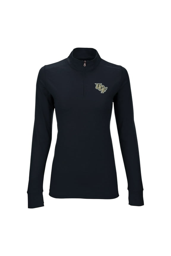 Women's Black UCF Knights Vansport Zen Quarter-Zip Pullover Jacket