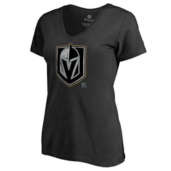Women's Black Vegas Golden Knights Core Smoke V-Neck T-Shirt
