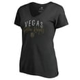 thumbnail image 1 of Women's Black Vegas Golden Knights Graceful V-Neck T-Shirt, 1 of 3