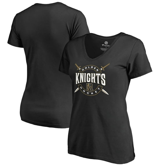 Women's Black Vegas Golden Knights Hometown Collection Battle Ready V-Neck T-Shirt