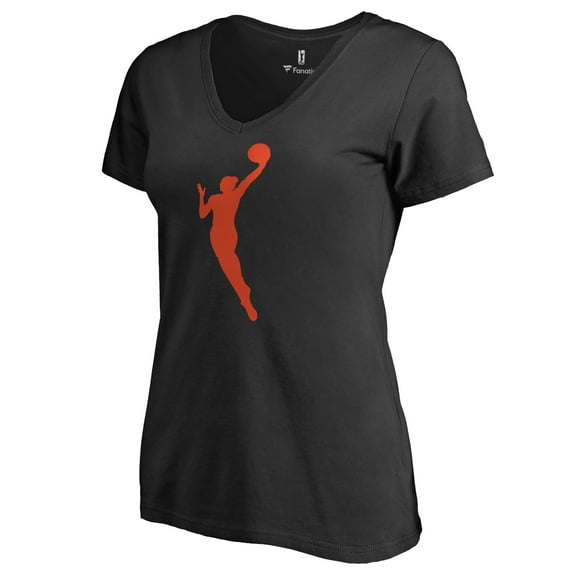 Women's Black WNBA Gear Primary Logo V-Neck T-Shirt