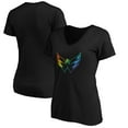 thumbnail image 1 of Women's Black Washington Capitals Team Pride Logo V-Neck T-Shirt, 1 of 3