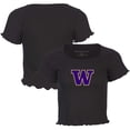 thumbnail image 1 of Women's Black Washington Huskies Baby Top T-Shirt, 1 of 3