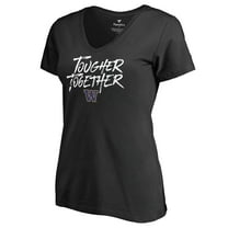 Women's Black Washington Huskies Tougher Together V-Neck T-Shirt