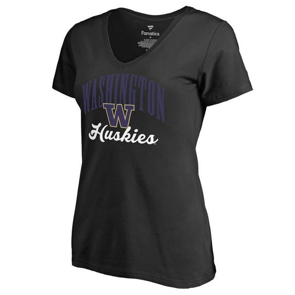 Women's Black Washington Huskies Victory Script T-Shirt