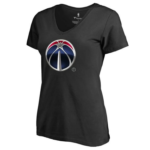Women's Black Washington Wizards Midnight Mascot V-Neck T-Shirt