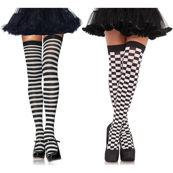 Women's Black & White Hosiery Bundle