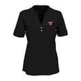 thumbnail image 1 of Women's Black Youngstown State Penguins Strata Textured Henley Shirt, 1 of 1