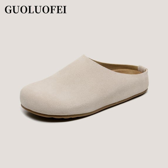 Women's Blain Genuine Suede Slip-On Clogs with + Memory Foam & Chic Buckle Mule - Comfortable, Non-Slip, Wide Widths Available